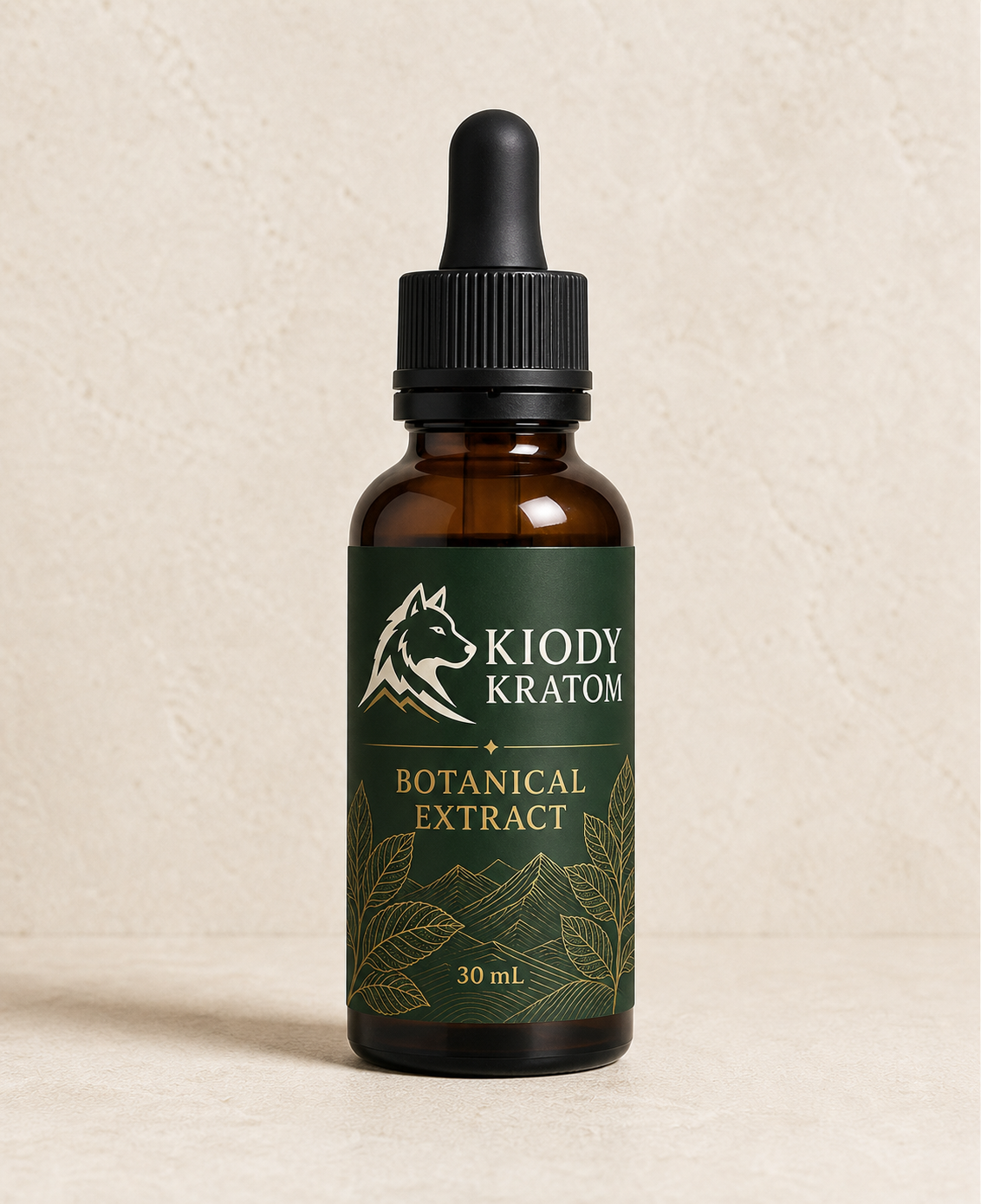 Kiody Botanical Extract amber dropper bottle