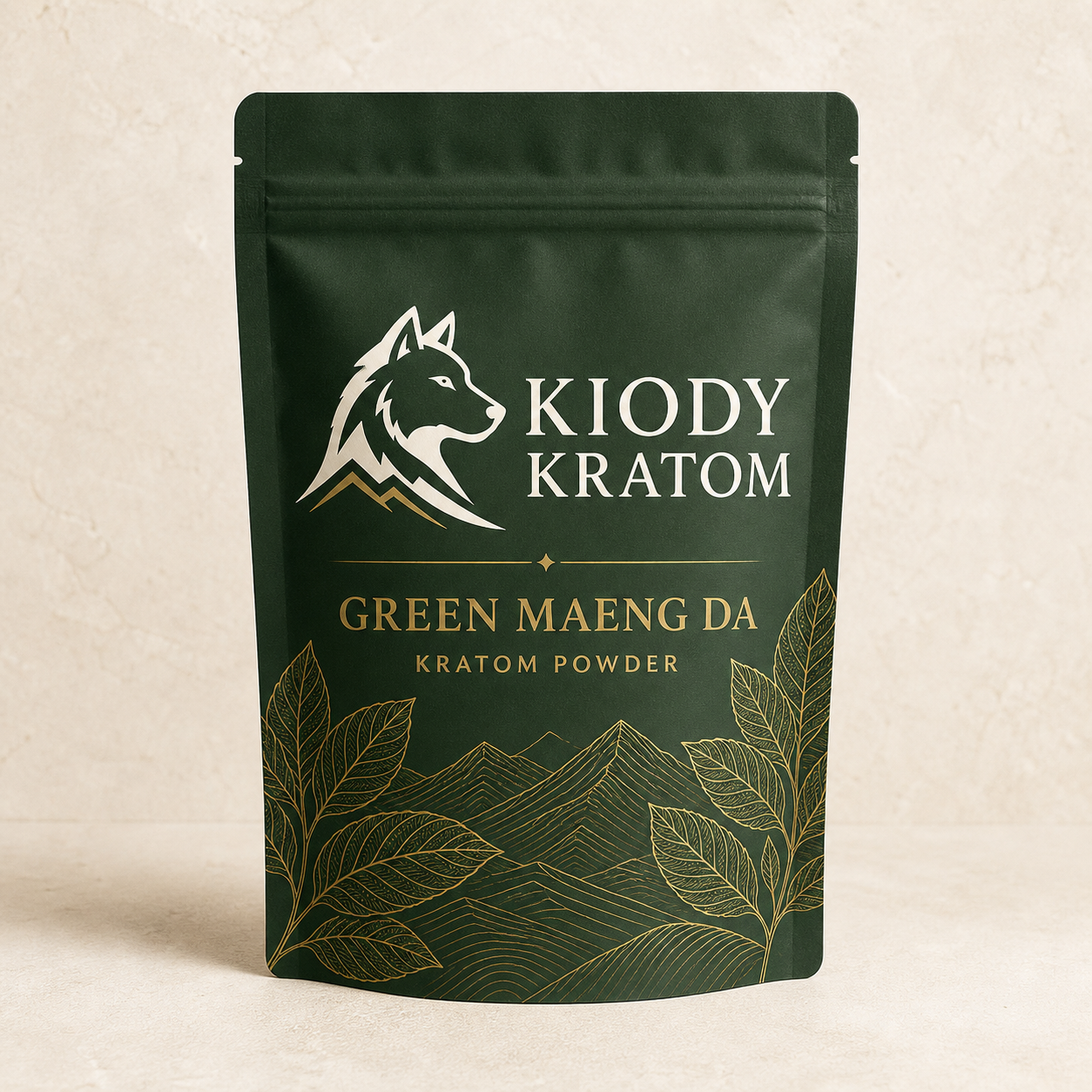 Kiody Green Maeng Da kratom powder pouch