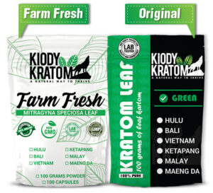 Green Maeng Da Kratom powder from Kiody Kratom
