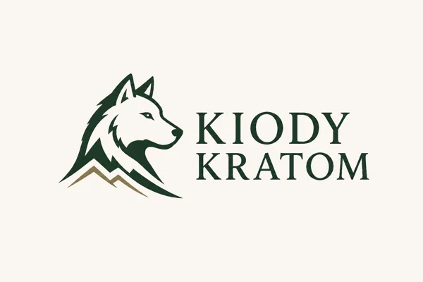 Kiody Kratom wolf and mountain logo